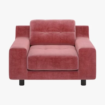 Habitat Hendricks Dusty Rose Velvet Armchair, Dusty Rose