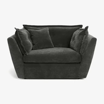 Habitat Habitat Jacques Velvet Cuddle Chair - Grey