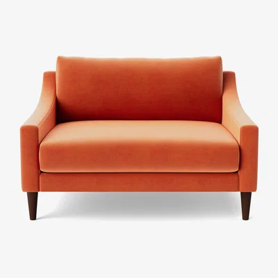 Habitat Swoon Turin Velvet Cuddle Chair - Burnt Orange