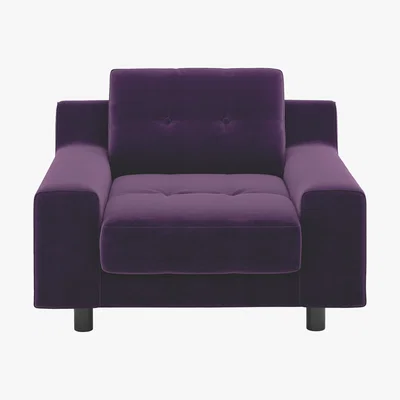 Habitat Hendricks Purple Velvet Armchair, Purple