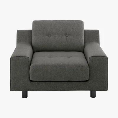 Habitat Hendricks Charcoal Grey FaBric Armchair, Charcoal