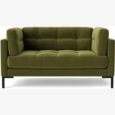 Habitat Swoon Landau Velvet Cuddle Chair - Fern Green