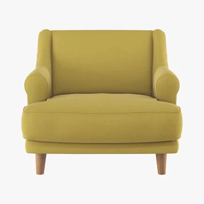 Habitat Townsend Yellow Textured FaBric Armchair, Yellow
