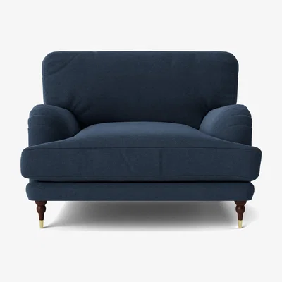 Habitat Swoon Charlbury Fabric Cuddle Chair- Indigo Blue