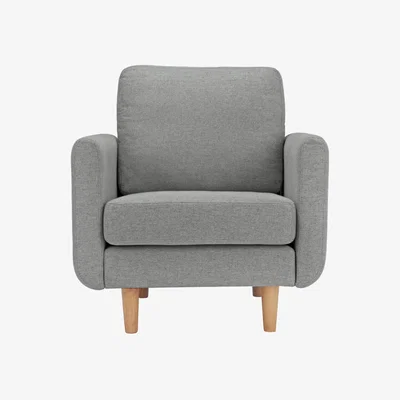 Habitat Habitat Remi Fabric Armchair in a Box - Light Grey