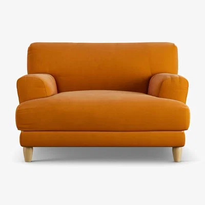 Habitat Habitat Askem Fabric Cuddle Chair - Orange - Ash Leg