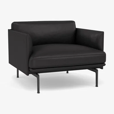 Heal's Muuto Outline Armchair Kvadrat Fiord Fabric Dark Green 961 - Heal's UK Furniture