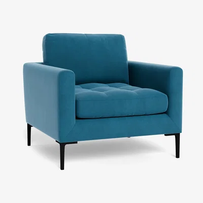 Heal's Heal's Eton Armchair Smart Velvet Ocean Brass Feet