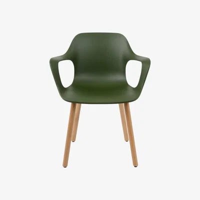 Heal's Vitra Hal Armchair Wood Light Oak/Ivy - Heal's UK Furniture