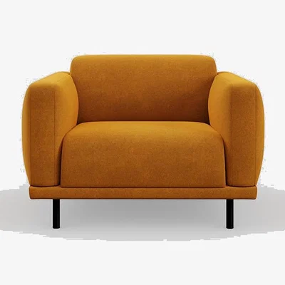 Heal's Heal's Harri Armchair Smart Luxe Velvet Cognac
