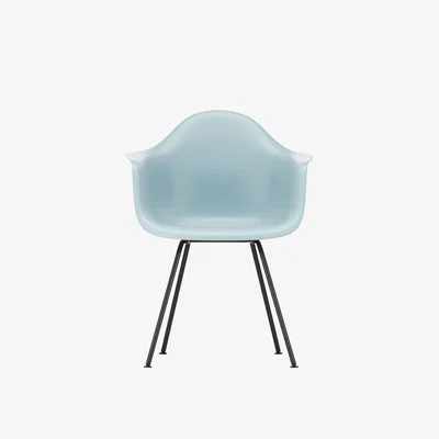 Heal's Vitra Eames DAX Armchair New Height Sea Blue Chrome Base - Heal's UK Furniture