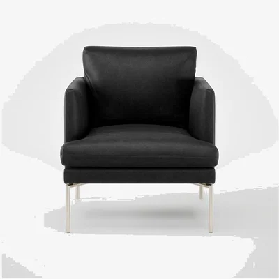 Heal's Heal's Matera Armchair Grain Leather Graphite 063 Stainless Steel Foot