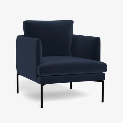 Heal's Heal's Matera Armchair St Moritz Wool Light Grey Black Feet - Heal's UK Furniture