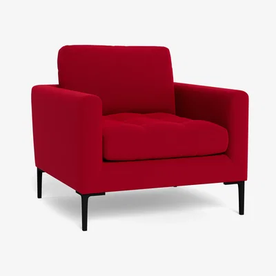 Heal's Heal's Eton Armchair Melton Wool Red Oxide Brass Feet