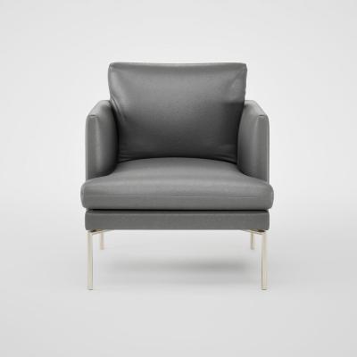 Heal's Heal's Matera Armchair Daino Leather Steel 004 Stainless Steel Foot