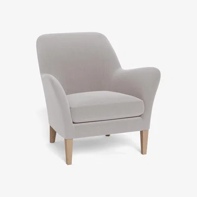 Heal's Heal's Wallis Armchair Capelo Linen Mineral Stained Oak Feet - Heal's UK Furniture