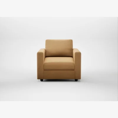 Heal's Heal's Nimbus II Armchair Wool Velvet Camel Black Feet