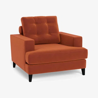 Heal's Heal's Mistral Armchair Velvet Russet Black Feet