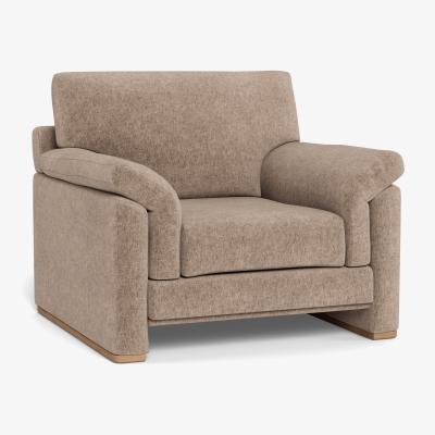 Heal's Heal's Paris II Armchair Boucle Velvet Rocky Walnut Stained Feet