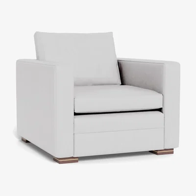 Heal's Heal's Palermo Armchair Leather Grain White 000 Black Feet - Heal's UK Furniture