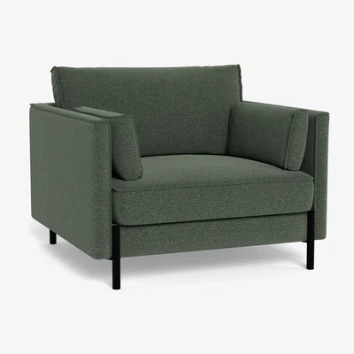 Heal's Heal's Tortona Armchair Boucle Fern  Black Feet