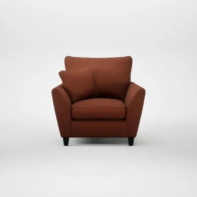Heal's Heal's Torino Armchair Smart Cotton Linen Rust Black Feet