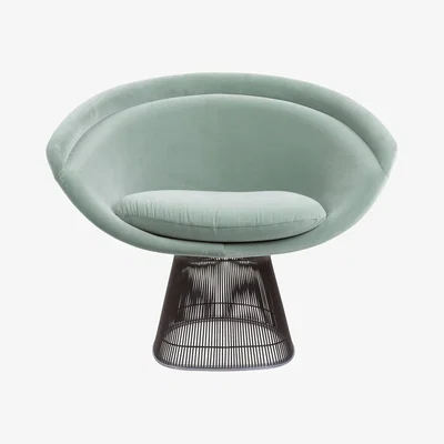 Heal's Knoll Platner Lounge Chair in Bronze and Eva Velvet 140