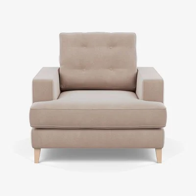 Heal's Heal's Mistral Armchair Smart Cotton Linen Indigo Natural Feet