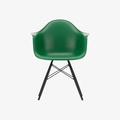 Heal's Vitra Eames DAW Armchair RE in Emerald with Black Maple Base 05 Glides