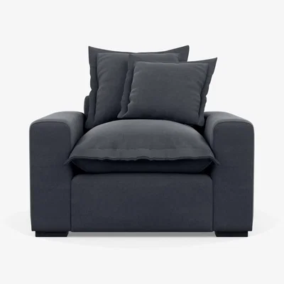 Heal's Heal's Brompton Armchair Melton Wool Shale Natural - Heal's UK Furniture
