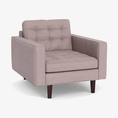Heal's Heal's Hepburn Armchair Siena Cotton Dusky Pink Wenge - Heal's UK Furniture