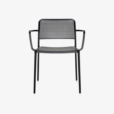 Heal's Kartell Audrey Armchair Lacquered Black Frame Black - Heal's UK Furniture