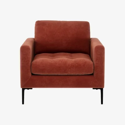 Heal's Heal's Eton Armchair Loop Twill Fossil Brass Feet