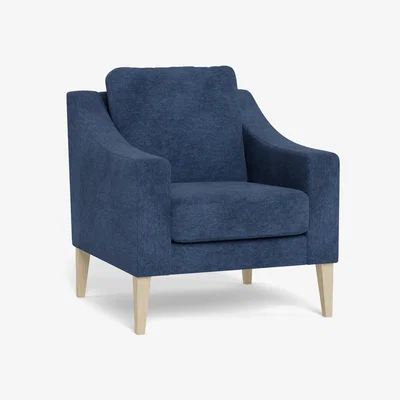 Heal's Heal's Richmond Armchair Broadweave Lagoon Natural Feet