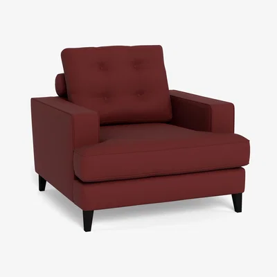 Heal's Heal's Mistral Armchair Capelo Linen-Cotton Etruscan Red Natural Feet