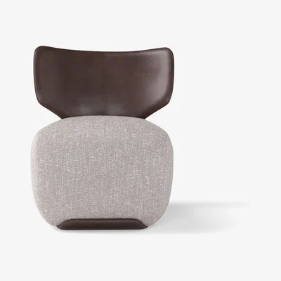 Heal's Amura Noa Armchair Shell Leather Stonewash 266 Cushion Fabric Numa 01 - Heal's UK Furniture