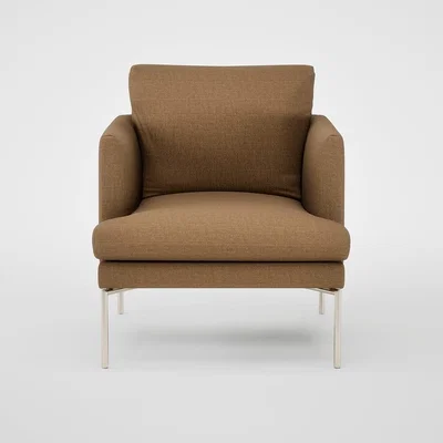 Heal's Heal's Matera Armchair Siena Cotton Clay Stainless Steel Foot