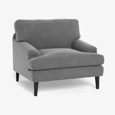 Heal's Heal's Stanton Armchair Smart Velvet Mercury Black Feet
