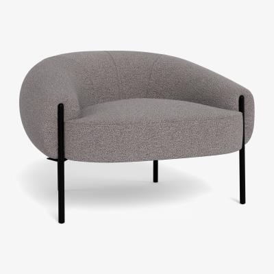 Heal's Heal's Isola Armchair Loop Boucle Granite Bronze Feet - Heal's UK Furniture