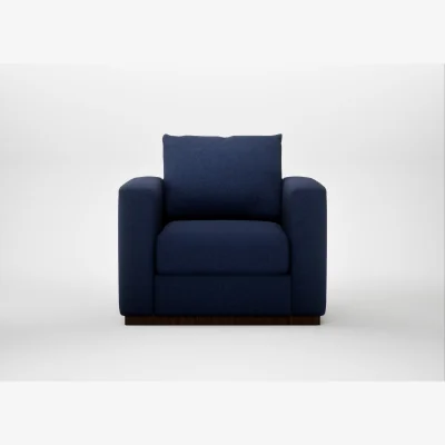 Heal's Heal's Trento Armchair Melton Wool New Navy