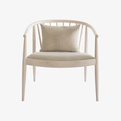Heal's L.Ercolani Reprise Chair in Whitened Ash and HAL200