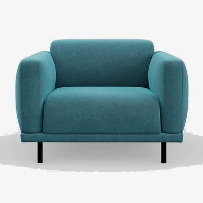 Heal's Heal's Harri Armchair Smart Luxe Velvet Airforce Blue