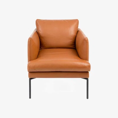 Heal's Heal's Matera Armchair Daino Leather Steel Black Feet - Heal's UK Furniture