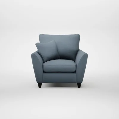 Heal's Heal's Torino Armchair Smart Cotton Linen Celestial Black Feet