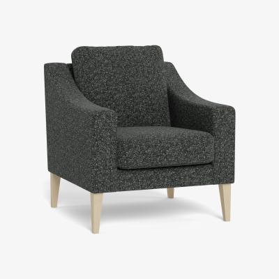 Heal's Heal's Richmond Armchair Capelo LinenCotton Ink Spot Walnut Feet - Heal's UK Furniture