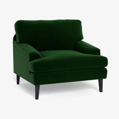 Heal's Heal's Stanton Armchair Smart Velvet Forest Black Feet