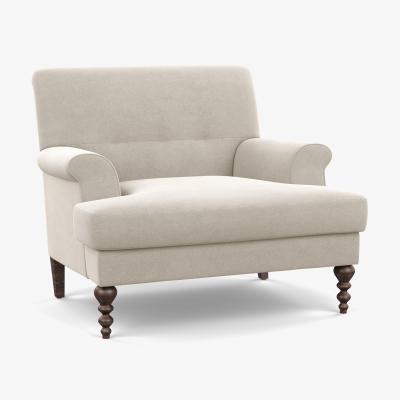 Heal's Scp Oscar Formal Armchair Linen Hessian Walnut Feet - Heal's UK Furniture