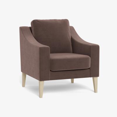 Heal's Heal's Richmond Armchair Velvet Mink Natural Feet