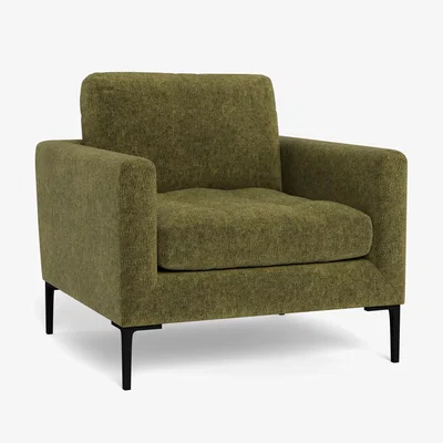 Heal's Heal's Eton Armchair in Boucle Velvet Wilder Black Feet