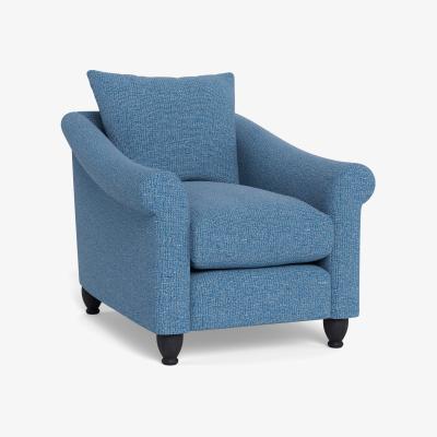 Heal's Heal's Devon Armchair Tejo Recycled Cobalt Walnut Stain Beech Feet - Heal's UK Furniture